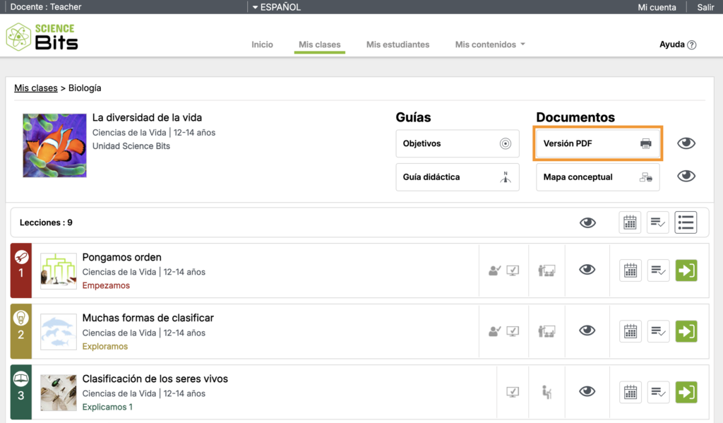 Intranet de Science Bits - donde encontrar PDF